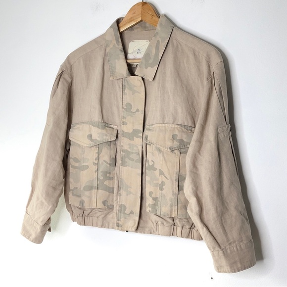 Anthropologie Hei Hei Ronan Cropped Camo Jacket - Picture 10 of 11